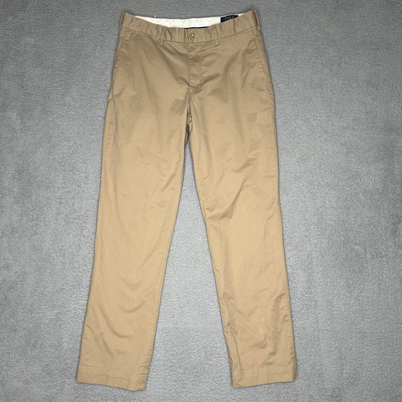 Polo Ralph Lauren Khaki Chino Pants Mens Size 30x32 Stretch Classic Fit Preppy - Picture 1 of 15